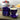 Cobalt Blue Café Retro Butter Bell Crock with lid removed