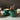 Emerald Green Antique Butter Bell crock-with lid open