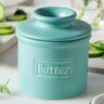 Matte Aqua Cafe Butter Bell crock-BB-CCAQUA