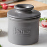 Matte Steel Gray Cafe Butter Bell crock - OVERSTOCK-BB-CCGRAY