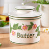The Original Hand Painted Raised Floral Butter Bell Crock-BB-HPRFS