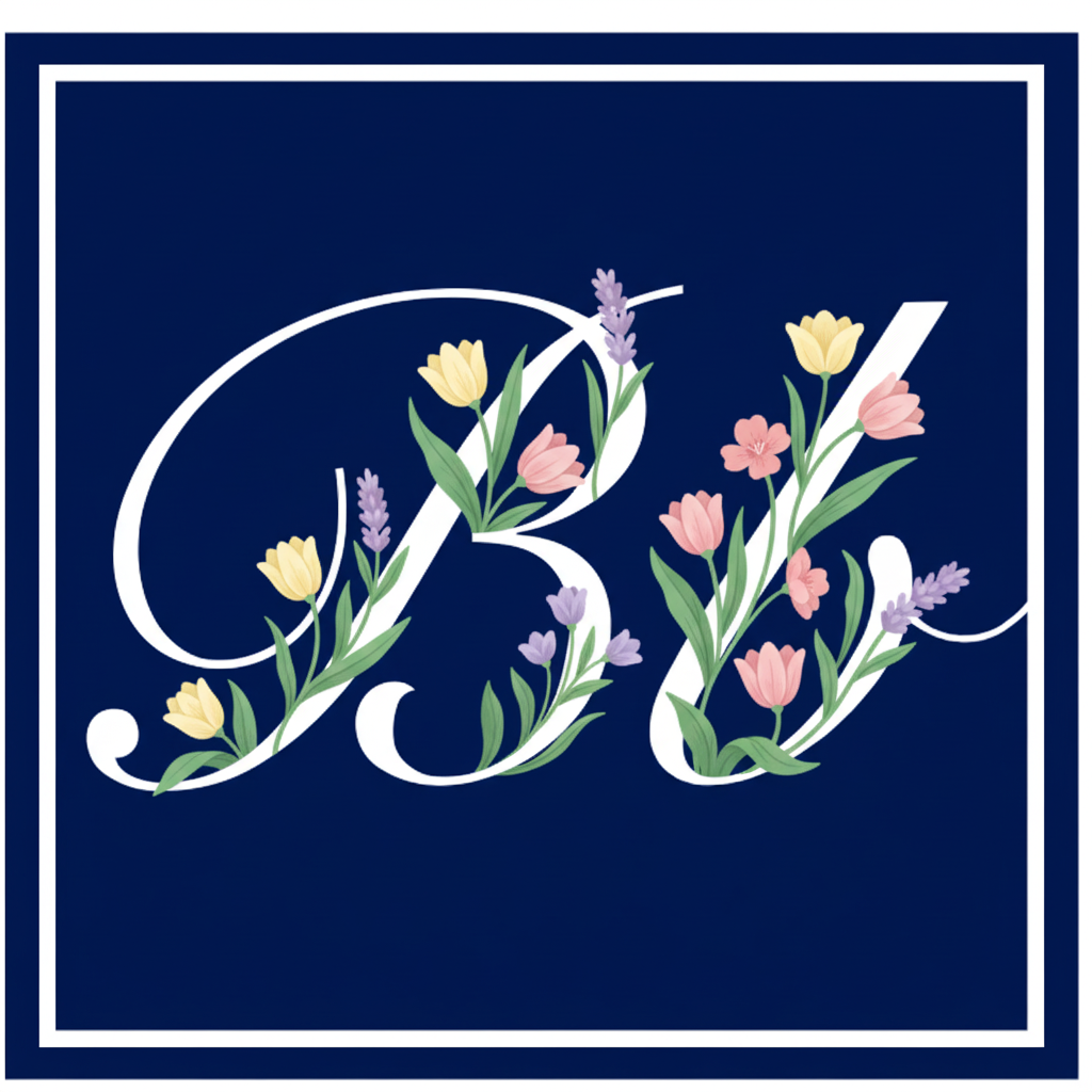 Spring Bb Logo - Floral Letters